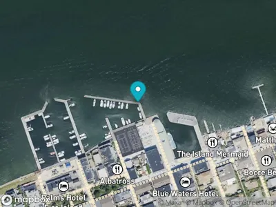 Map showing Ocean Beach water taxi dock