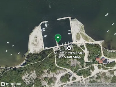 Map showing Sailors Haven ferry dock