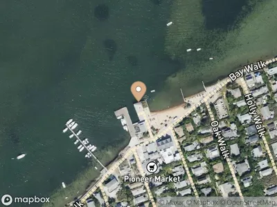 Map showing Fair Harbor water taxi dock