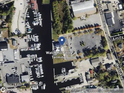 Map showing Patchogue ferry dock