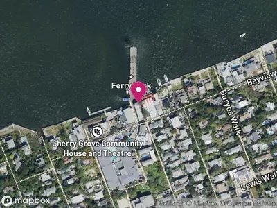 Map showing Cherry Grove ferry dock