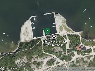 Map showing Sailors Haven water taxi dock