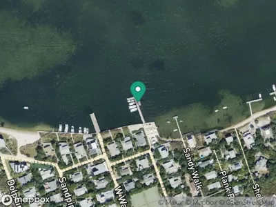 Map showing Dunewood water taxi dock