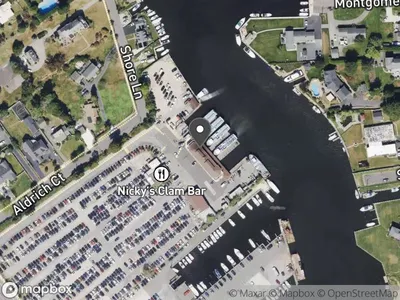 Map showing Bay Shore ferry dock